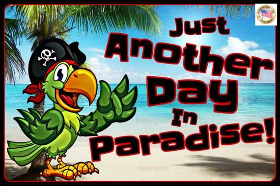 PIRATE CABANA BOY ALL WEATHER METAL SIGN 8X12 USA TIKI BAR BEACH WELCOME LUAU