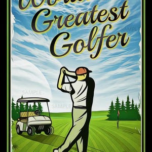 World's Greatest Signs! 8"x12" Metal Sign Man Cave Bar Garage Funny Golf Golfer Decor 19th Hole in One Happy Hour
