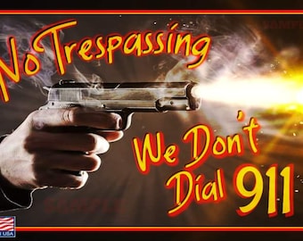 POSTED! No Trespassing Sign Made in USA! Metal 8x12 Distressed Image Man Cave Garage Cabin Keep Out Private Property Warning No Hunting