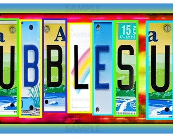 6"X12" Metal License Plate BUBBLES UP! Rip Jimmy Buffett Tribute! Perfect For Tiki Bar Pool Hot Tub Garage Car Truck SXS Atv
