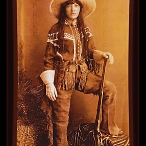 Cowgirl Indian Scout Distressed All Weather 8x12 Metal Sign!  Made In USA!  Log Cabin Decor Wanted Dead Or Alive Western Cowboy