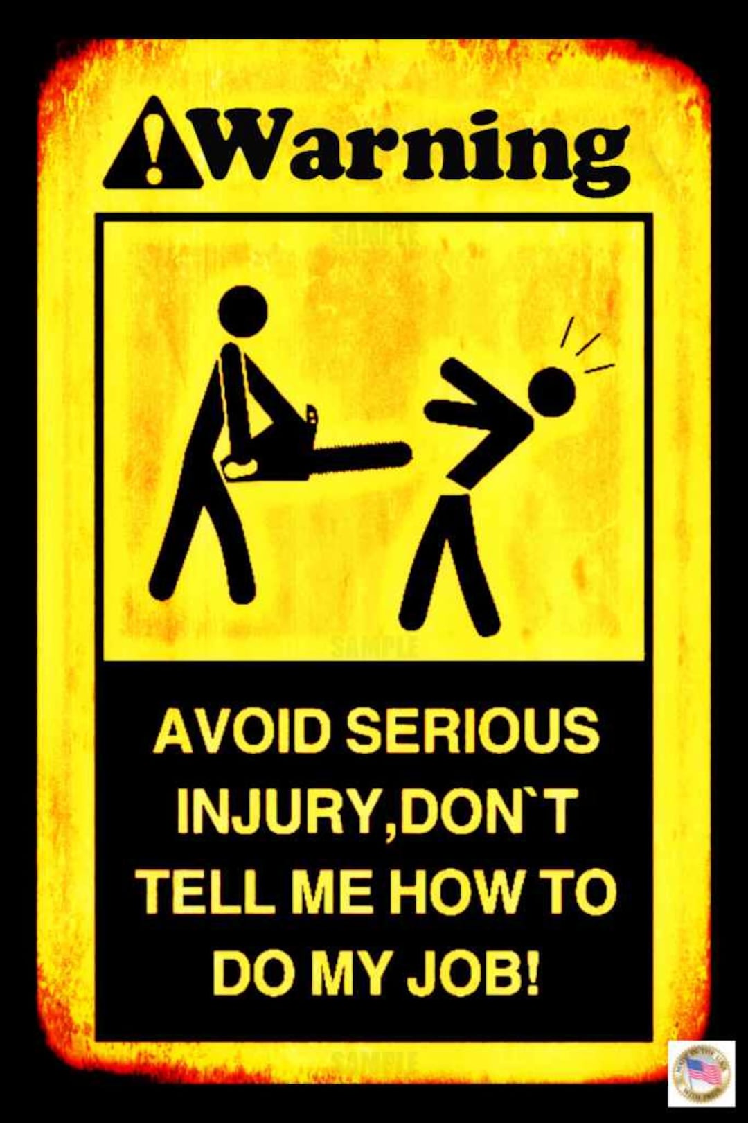 Funny Sign AVOID INJURY... Made in USA Metal - Etsy Canada