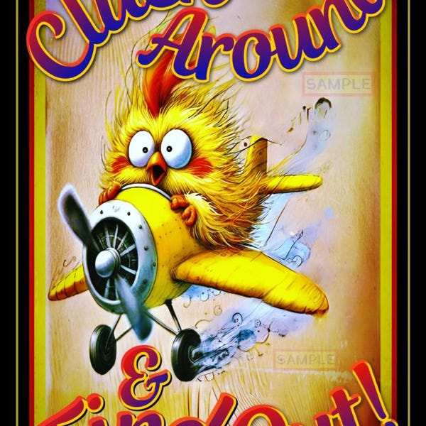World's Greatest Signs! Cluck Around! Made In USA 8"x12" Metal Sign Funny Chicken Coop Decor She Shed Rise & Shine Farm Humor Farmhouse