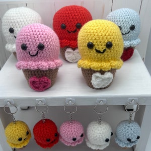 Ice Cream Cone Amigurumi Crochet Plush Plushie 6&quot;