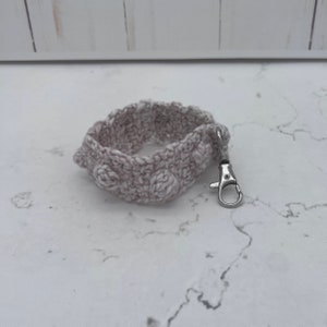 Keychain Key FOB Crochet Cotton Wristlet 8&quot;