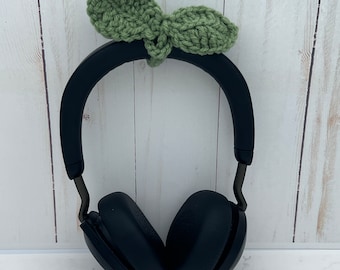 Crochet Sprout Leaf Wrap for Headphones