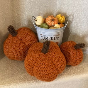 Rustic Fall Hand Crochet Pumpkins- Multiple Colors