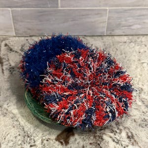 Double-Sided Kitchen - Dish - Pot Polyester Scrubbies - Handmade - Crochet Scrubby Yarn
