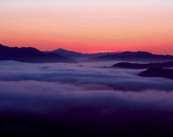 A Sea of Fog by Catherine Roché, California Landscape Photography, Sunset Photography, Foggy Landscape, Nature Photography, Fine Art