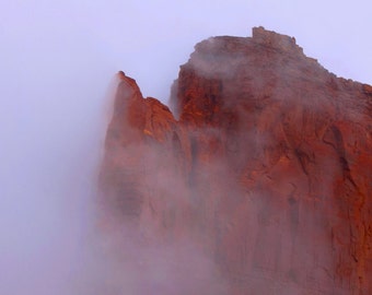 Fog in Monument Valley by Catherine Roché, Navajo Country, Arizona Landscape Photography, Winter Monument Valley Photography, Fine Art