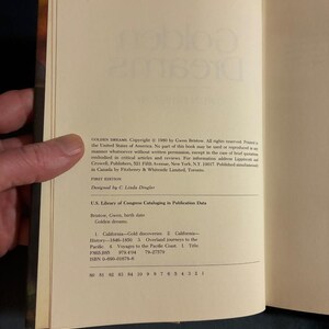 Sueños dorados de Gwen Bristow, 1980, primera edición, primera impresión, muy buen estado/buen estado. imagen 3