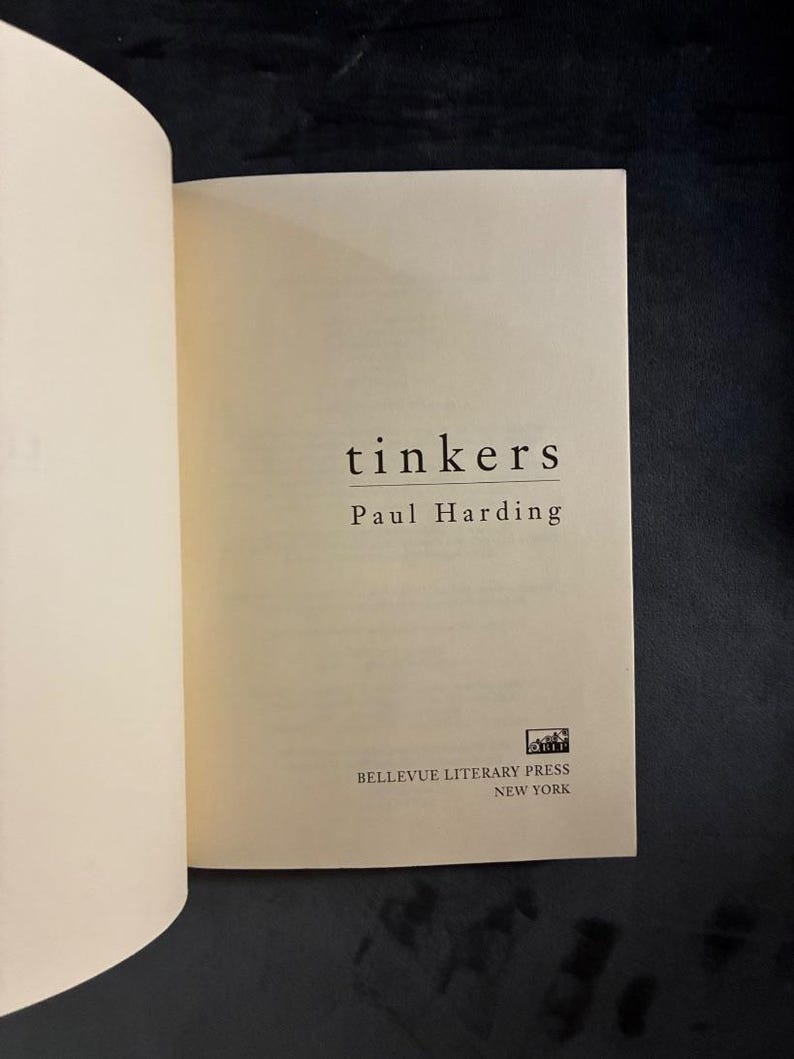 Tinkers by Paul Harding First Edition First Printing Near Fine Paperback image 4