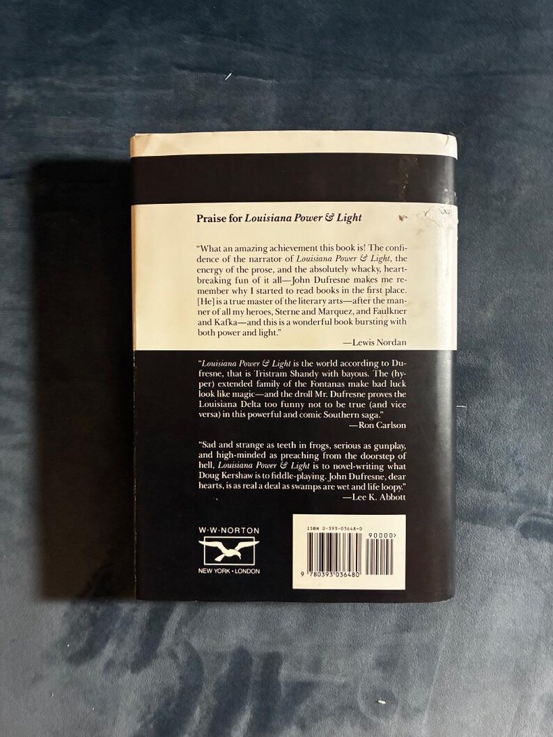 Louisiana Power & Light de John Dufresne, 1994, Primera edición, primera impresión, Casi perfecto/Muy buen estado, Tapa dura imagen 6