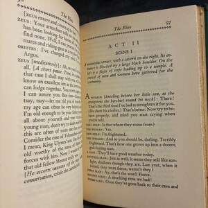 Geen uitweg en de vliegen van Jean-Paul Sartre (vert. Stuart Gilbert) 1949 Eerste editie 5e druk Zeer goede staat afbeelding 7