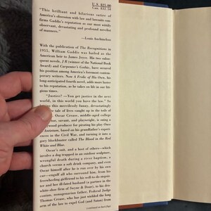 Una aventura propia de William Gaddis, 1994. Primera edición, primera impresión. Casi perfecto/Casi perfecto. imagen 2
