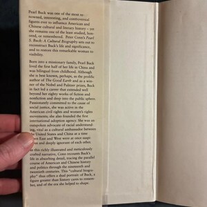 Pearl S. Buck: A Cultural Biography by Peter Conn 1996 First Edition First Printing Ex-library/Good Hardcover image 2