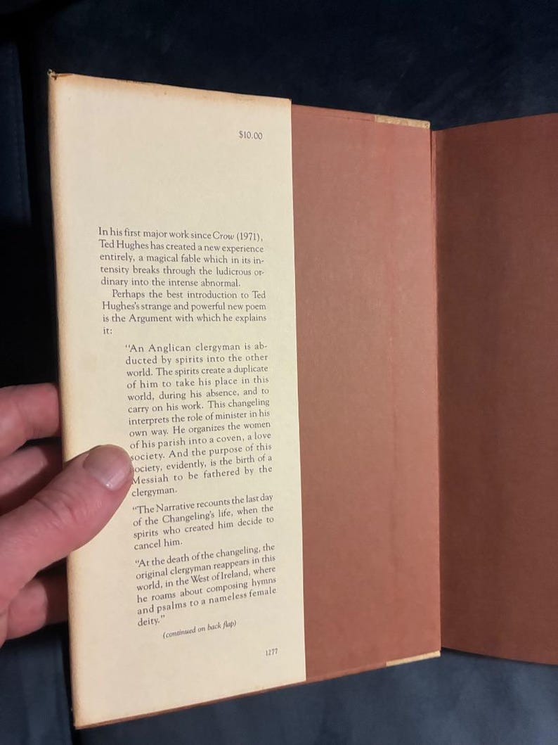 Gaudete de Ted Hughes, 1977. Primera edición, primera impresión. Casi perfecto/Muy bueno. imagen 2