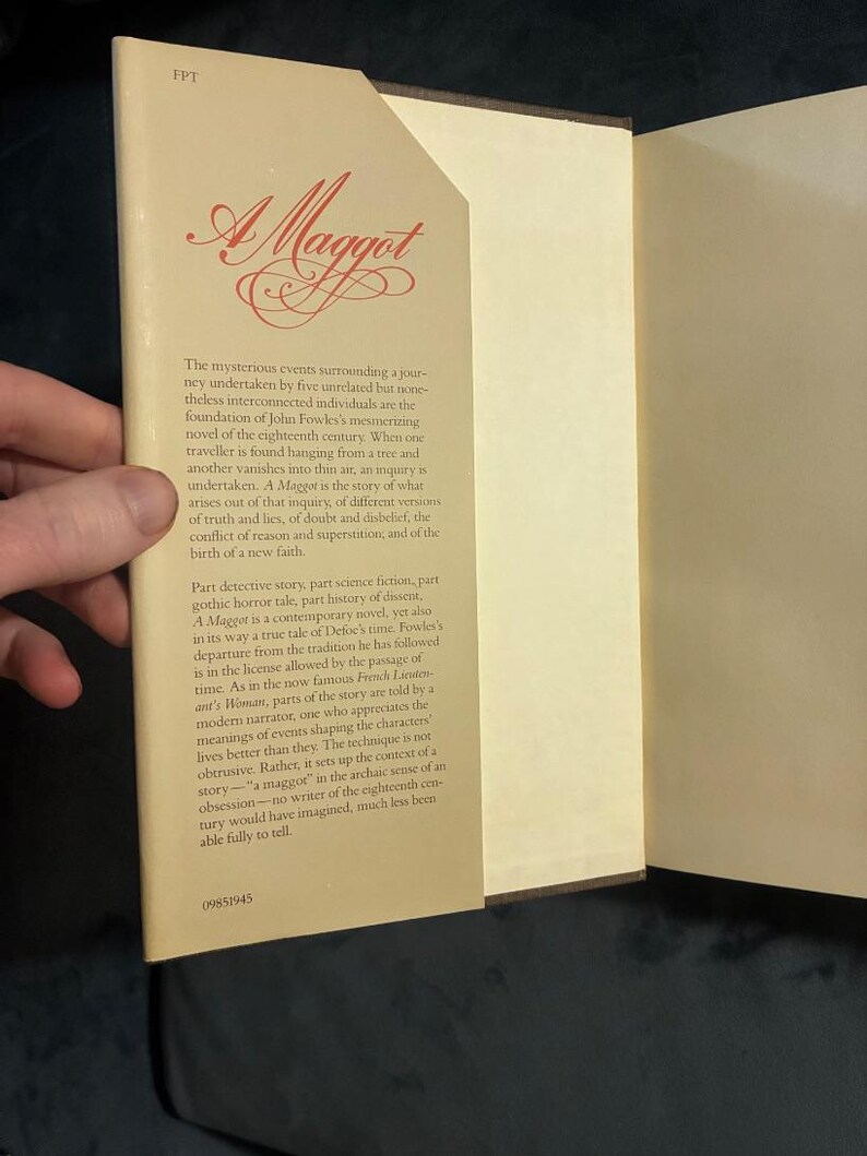 A Maggot by John Fowles First Edition First Printing Near Fine/Very Good image 2