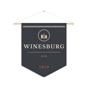 Winesburg Ohio 1919 Literary Pennant – Sherwood Anderson Classic Literature Decor image 2