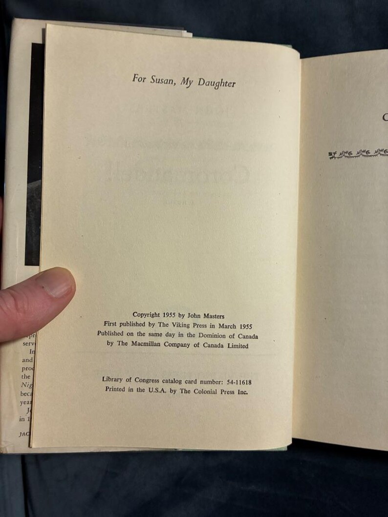 ¡Coromandel! de John Masters, 1955. Primera edición. Primera impresión. Muy buen estado/buen estado. imagen 3