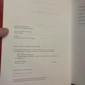 New Tibetan-English Dictionary of Modern Tibetan, Goldstein Editor, First Edition (2001) image 2