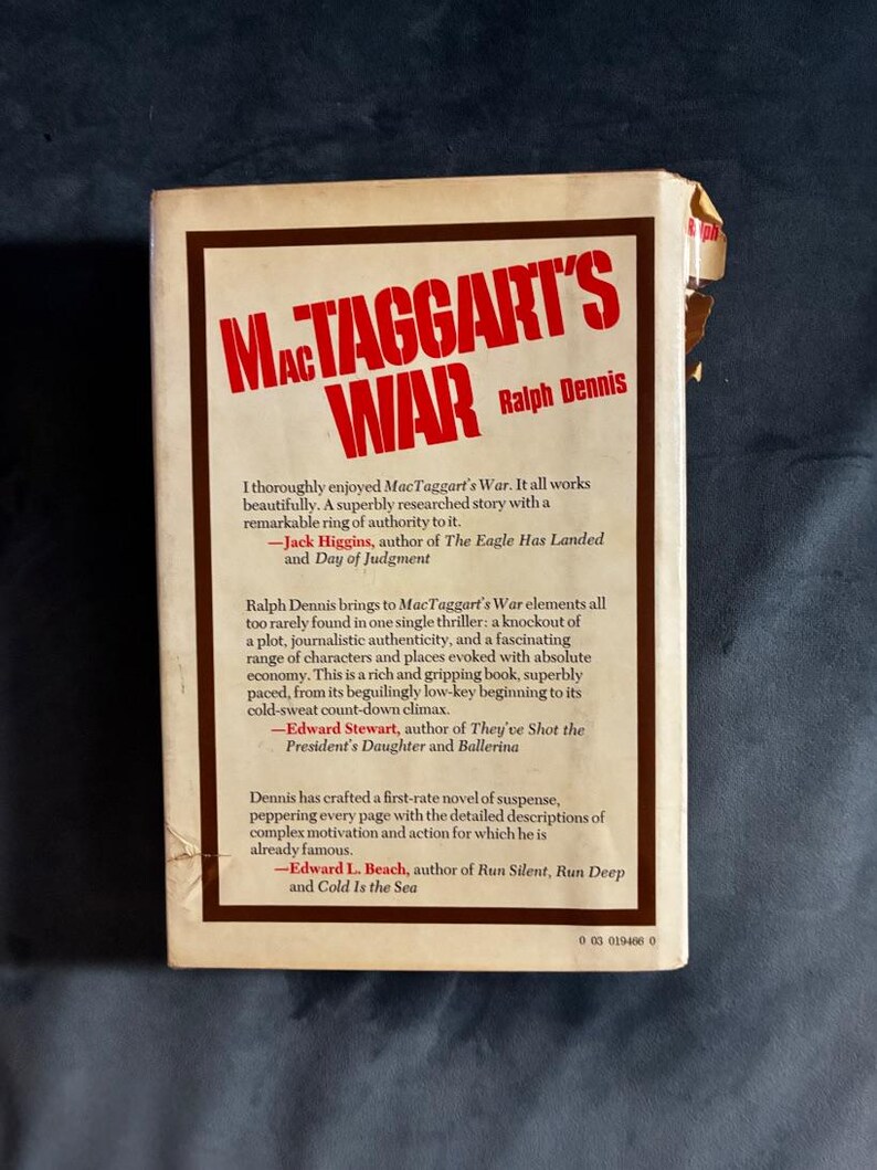 MacTaggart's War by Ralph Dennis 1979 First Edition First Printing Near Fine/Very Good image 7