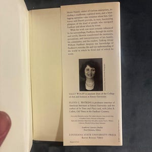 Talking About William Faulkner by Sally Wolff Signed 1996 First Edition first printing image 8