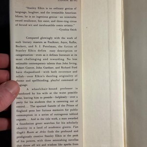 Van Gogh's Room at Arles by Stanley Elkin 1993 First Edition First Printing Near Fine/Near Fine image 2