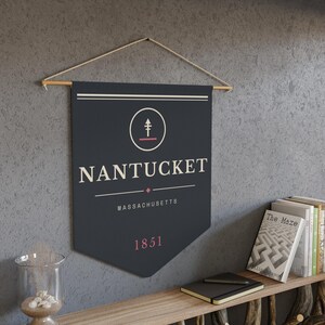 Nantucket Pennant, Literary Wall Art, Moby Dick Print, Coastal Decor image 5
