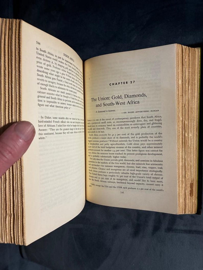 Au cœur de l'Afrique par John Gunther, 1955, première édition, premier tirage, bon état image 6