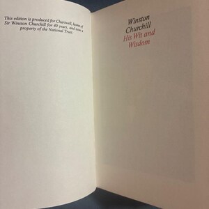 Winston Churchill: His Wit and Wisdom (intro by Jack House) Hyperion Edition Hardcover image 3