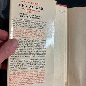 Men at War: The Best War Stories of All Time by Ernest Hemingway (editor) 1942 Edition Very Good/Good image 2