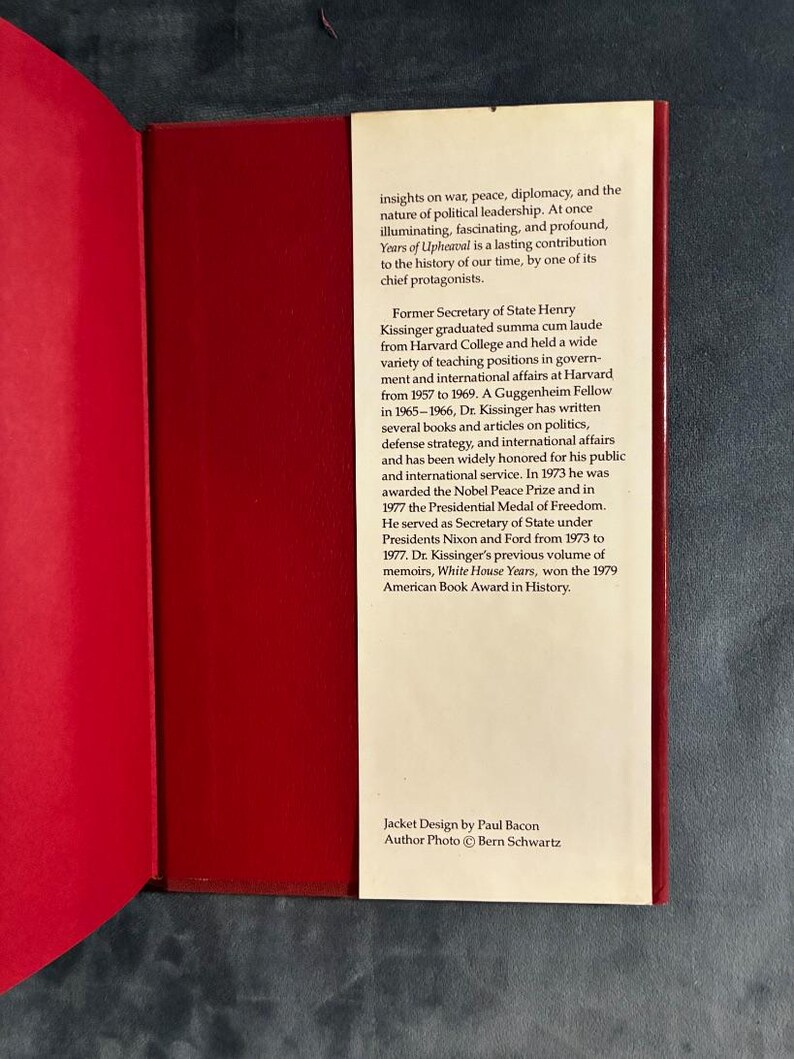 Jahre des Umbruchs von Henry Kissinger, 1982, Erste Auflage, erster Druck, sehr guter bis neuwertiger Zustand, Hardcover. Bild 8
