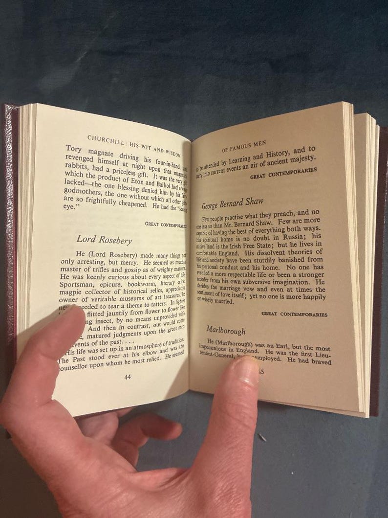 Winston Churchill: His Wit and Wisdom (intro by Jack House) Hyperion Edition Hardcover image 4