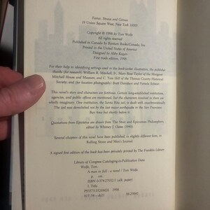 A Man in Full by Tom Wolfe First Edition First Printing Near Fine/Very Good Hardcover image 5