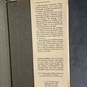 Capital Crimes autorstwa Lawrence'a Sandersa Pierwsze wydanie Pierwsze wydanie Prawie dobry/bardzo dobry Twarda oprawa zdjęcie 4
