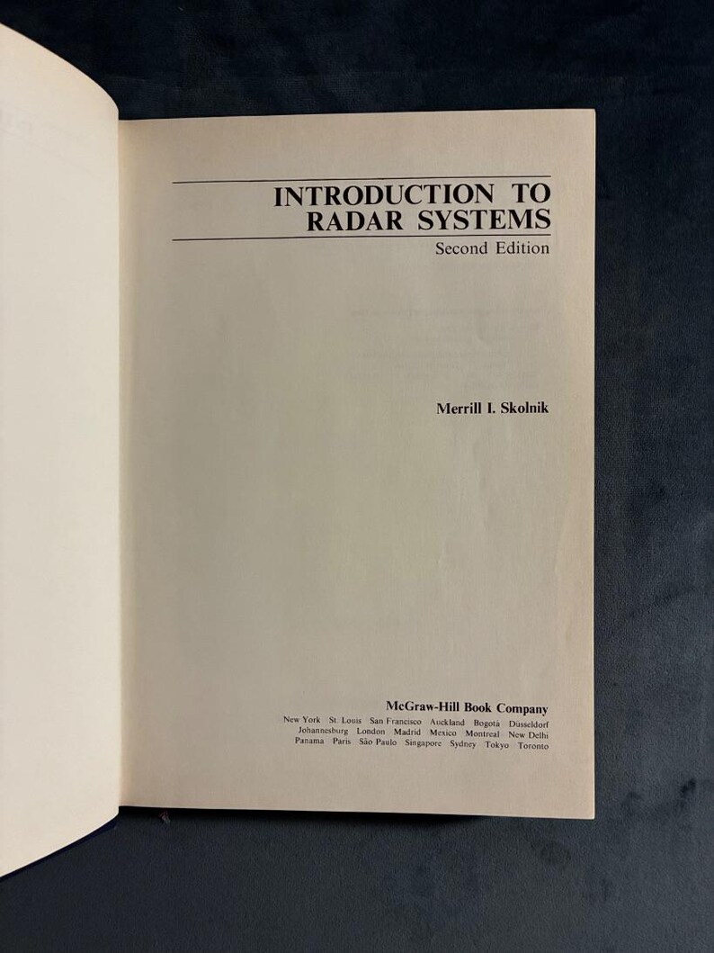 Introduction to Radar Systems by Merrill I. Skolnik 1980 Edition Hardcover image 4