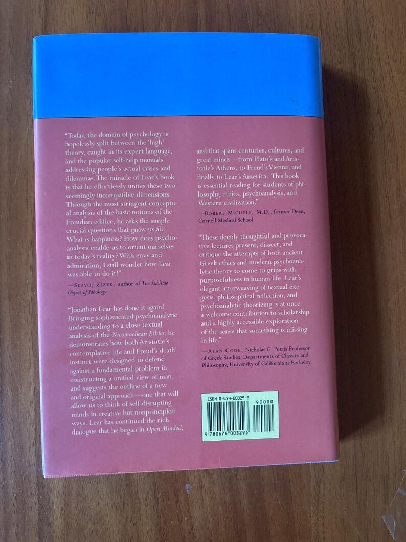 Happiness, Death, and the Remainder of Life by Jonathan Lear First Edition Fine/Near Fine Hardcover image 3