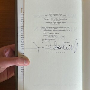 Signierte Erstausgabe (gebunden): Specimen Days von Michael Cunningham (Sehr gut/Nahezu neuwertig) Bild 4