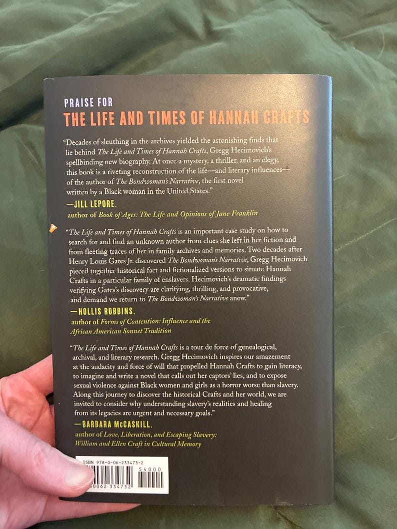 The Life and Times of Hannah Crafts: True Story Bondwoman's Narrative Gregg Hecimovich First Edition image 5