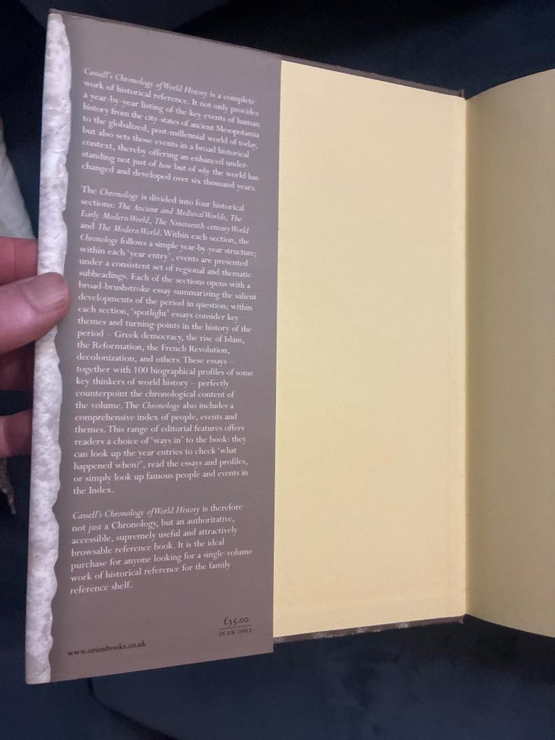 Cassell's Chronology of World History by Hywel Williams (First Edition) image 3