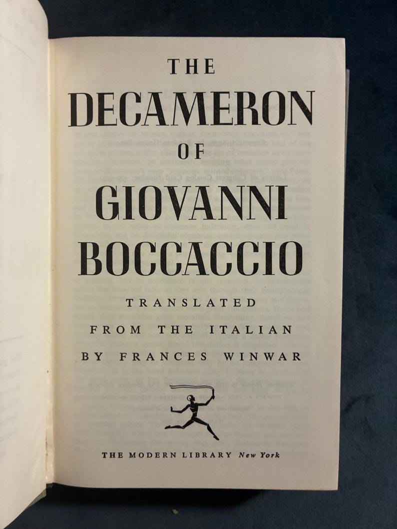 The Decameron by Giovanni Boccaccio 1955 The Modern Library Edition Very Good Hardcover image 5