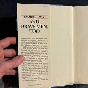And Brave Men, Too by Timothy S. Lowry 1985 First Edition First Printing Near Fine/Near Fine image 2