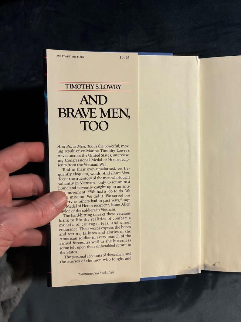 And Brave Men, Too by Timothy S. Lowry 1985 First Edition First Printing Near Fine/Near Fine image 2