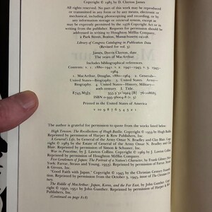 The Years of MacArthur, Volume III: Triumph and Disaster 1945-1964 by D. Clayton James First Edition First Printing Near Fine/Near Fine image 5