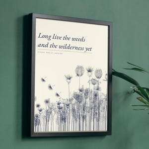 Long Live the Weeds - Gerard Manley Hopkins Poster, Literary Wall Art image 2