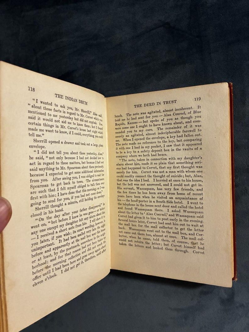 The Indian Drum by MacHarg and Balmer: First Edition 1918 Hardcover image 6