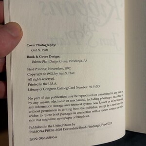 Ribbons de Jean S. Platt. Firmado. 1992. Primera edición. Primera impresión. Tapa blanda. Muy buen estado. imagen 5