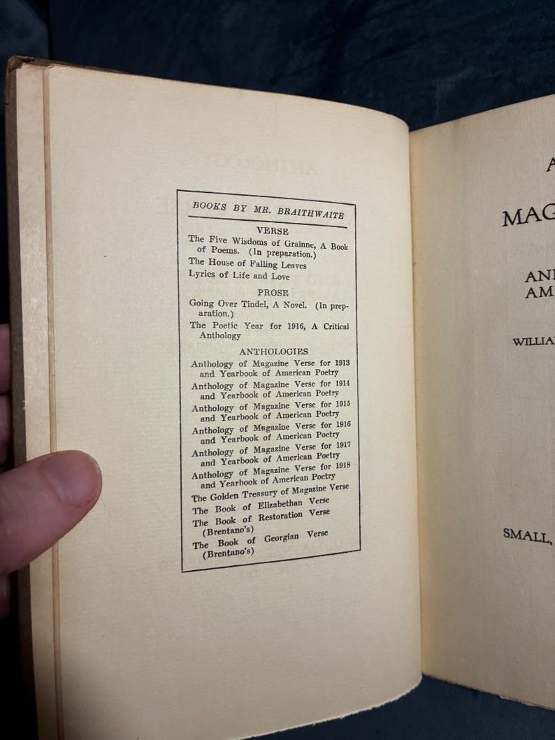 1918 Anthology of Magazine Verse & American Poetry (First Edition) image 10