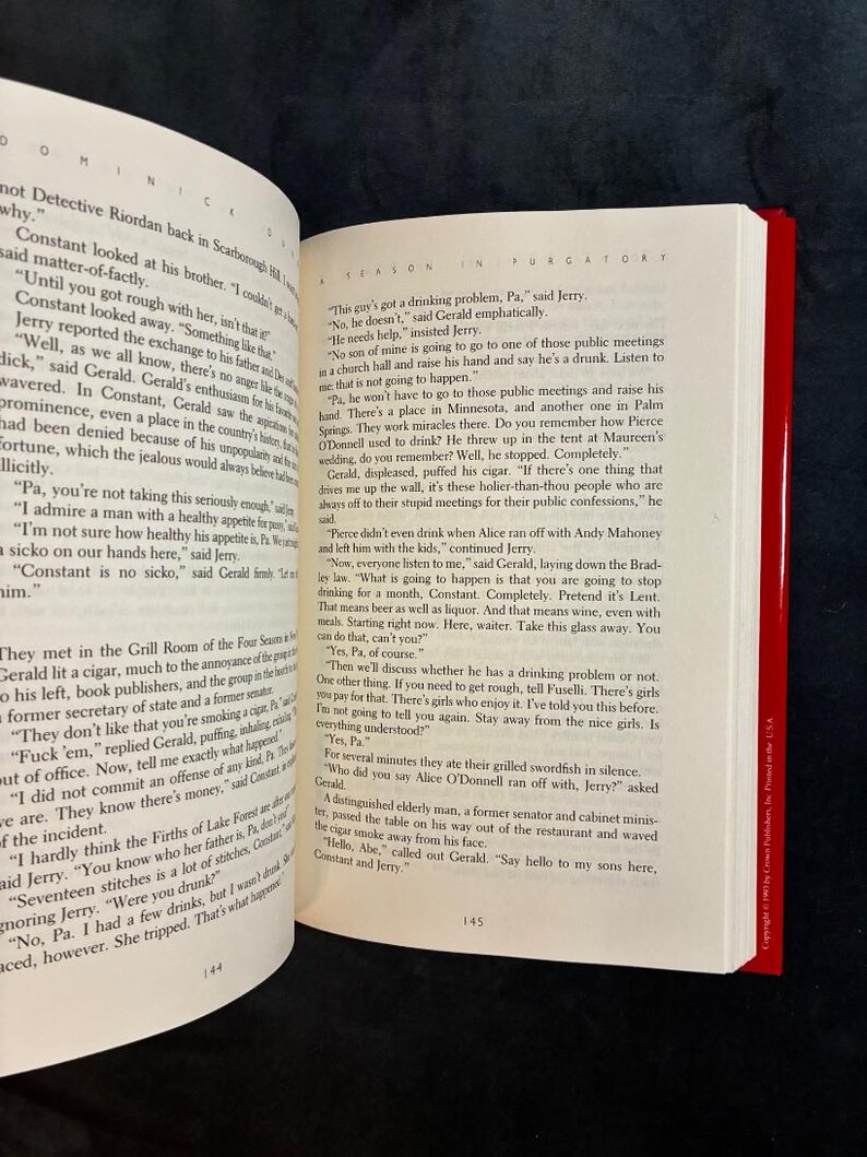 A Season in Purgatory by Dominick Dunne Signed 1993 First Edition Third Printing Near Fine/Near Fine Hardcover image 6